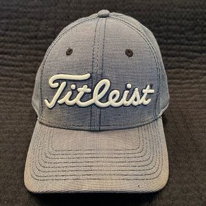 Titleist Flex Fit Navy/White Hat with White Raised Embroidered Logo